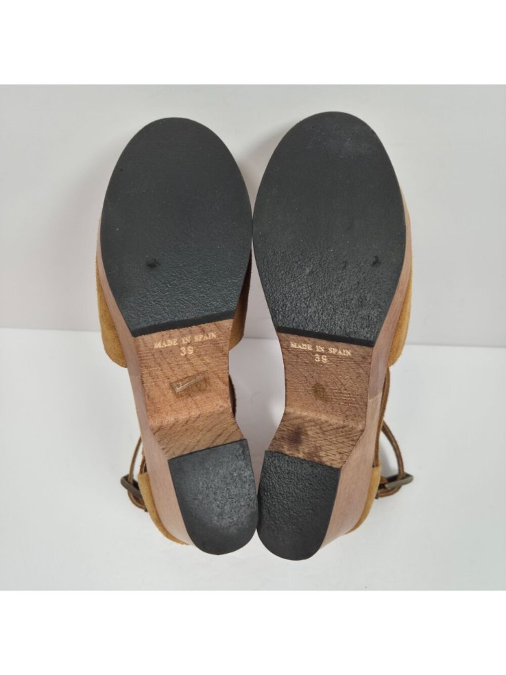 Free People Cedar Clog Women's Taupe Chunky Platform Heels US Size 9 EU 39 - Picture 7 of 10